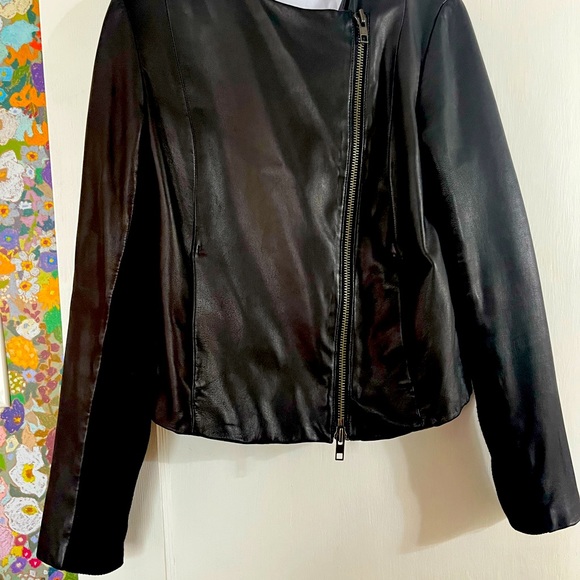 Vince Scuba Leather Jacket, Black, Medium - Picture 5 of 9